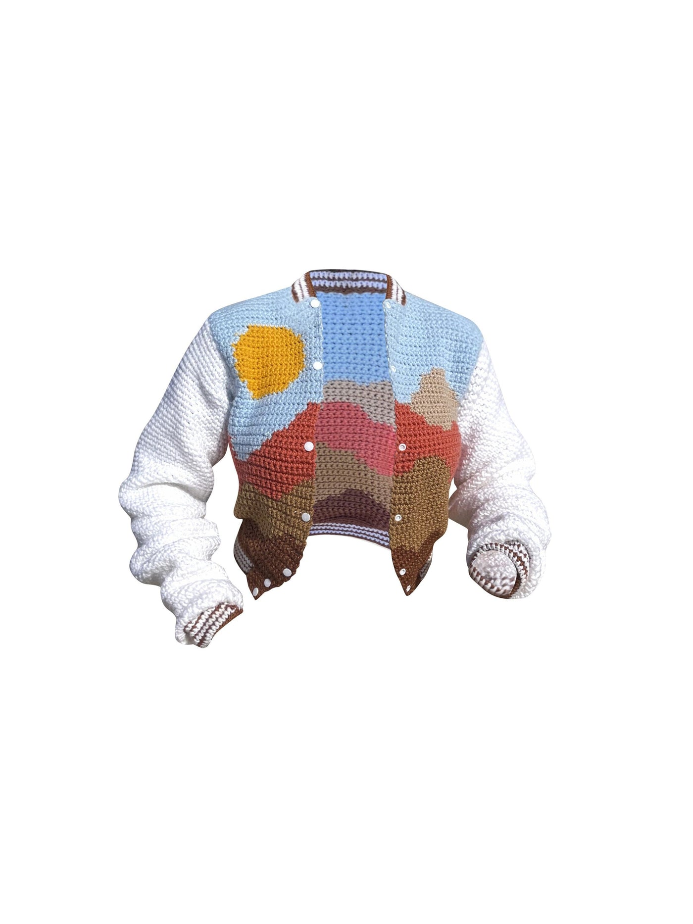 Landscape Varsity Jacket Crochet Pattern