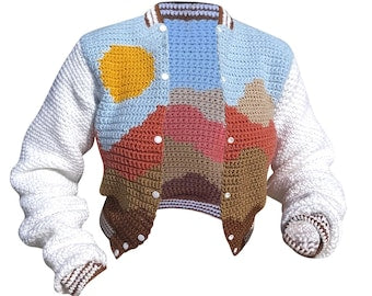 Landscape Varsity Jacket Crochet Pattern