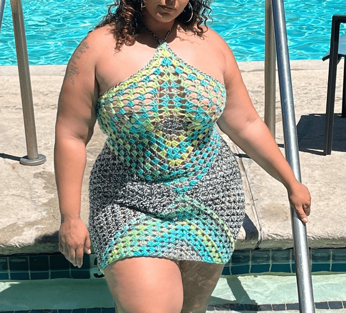 Eden Halter Swimsuit Cover Up Crochet Pattern