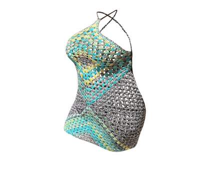 Eden Halter Swimsuit Cover Up Crochet Pattern