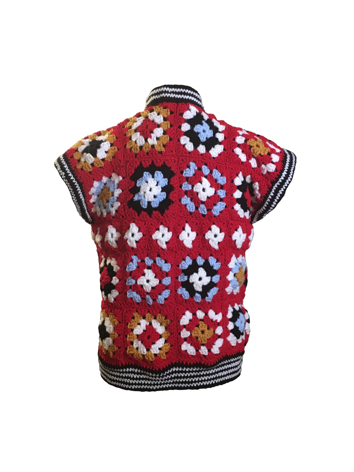 Letterman Granny Square Vest Crochet Pattern