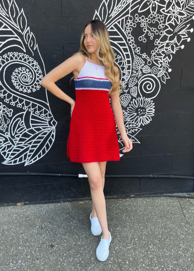 Firecracker Halter Dress Crochet Pattern