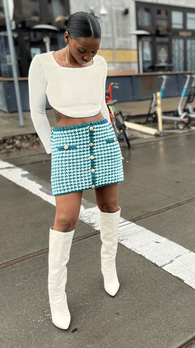 Whitley Skirt Houndstooth Crochet Pattern