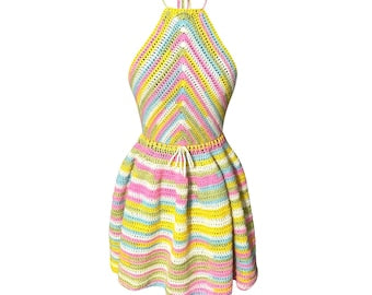 Ice Cream Dream Halter Dress Crochet Pattern